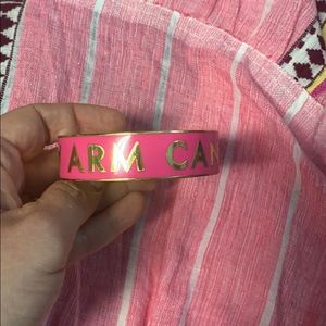 Kate Spade idiom bangle Arm Candy hot pink gold